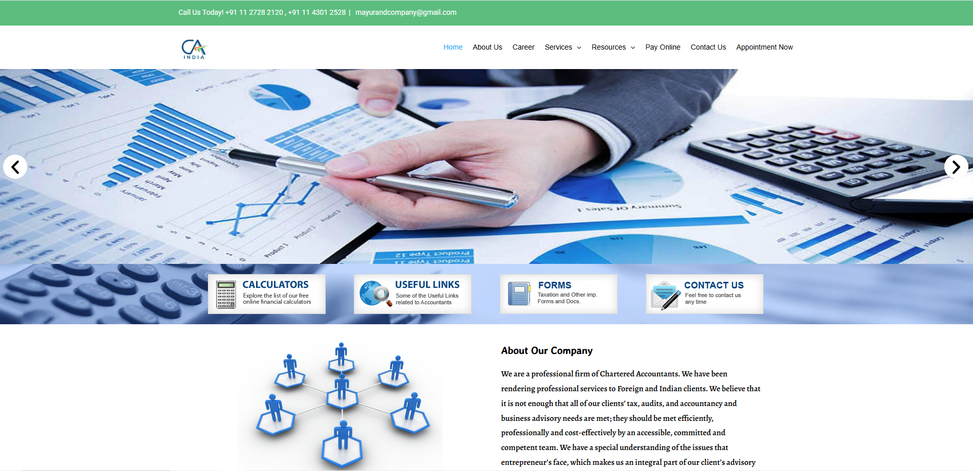 Mayur Gupta CA Firm Website Project