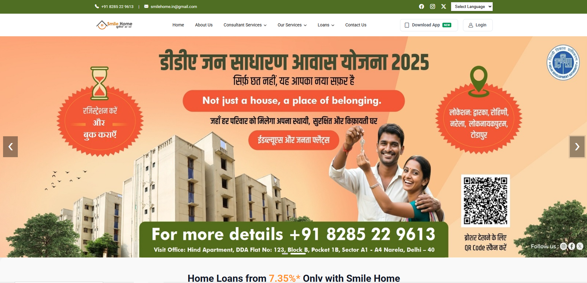 Smile Home Property and Home Loan Website Project